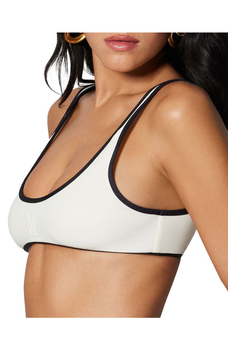 Kiki de Montparnasse Contraste Bikini Top, Alternate, color, Ecru/Black
