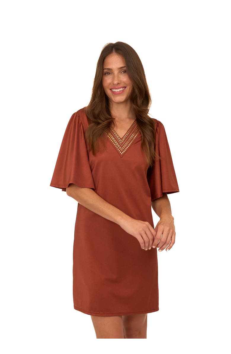 Cabana Life Flutter Sleeve Shift Dress, Main, color,