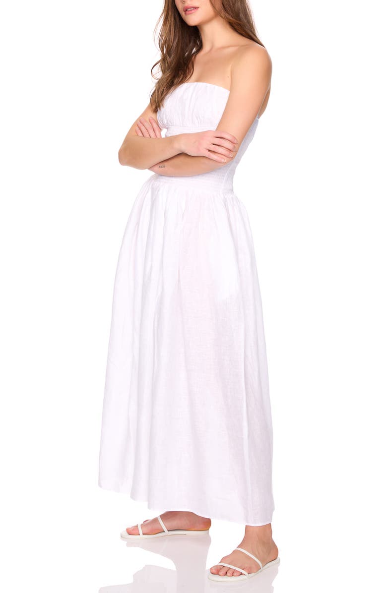 Susana Monaco Smocked Waist Strapless Maxi Dress, Alternate, color, 