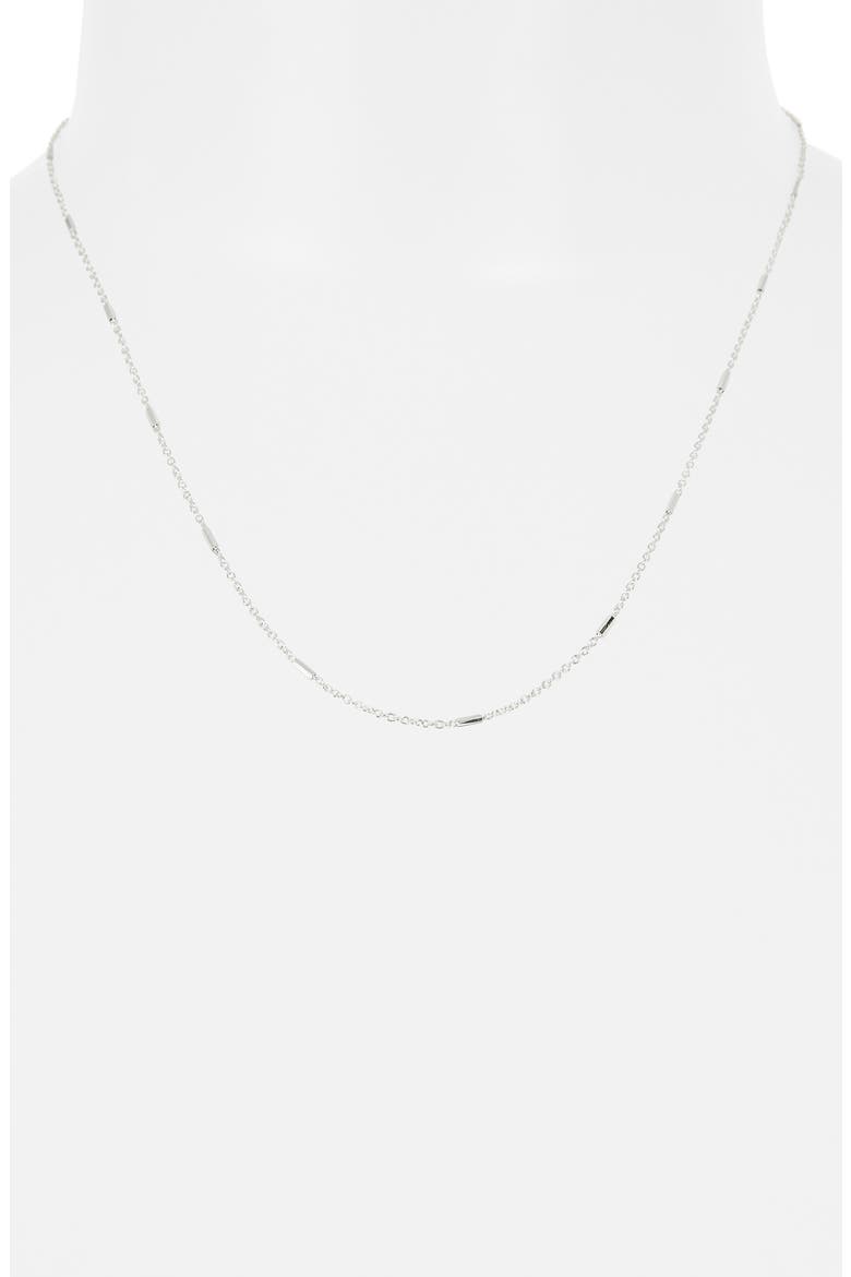 Station Bar Necklace, Alternate, color, SILVER