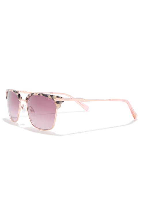Ted Baker 55mm Half Rim Square Sunglasses