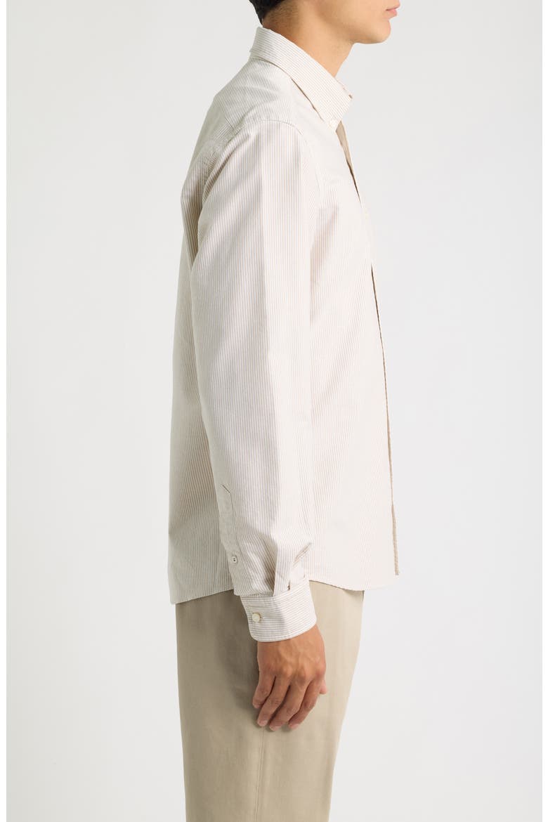Liam Striped Regular Fit Button-Down Shirt, Alternate, color, GOLD