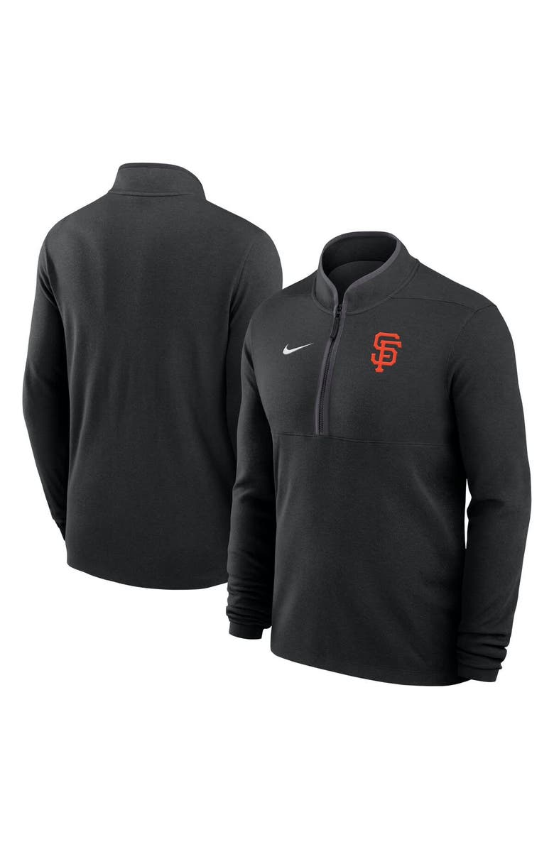 Nike Men's Nike Black San Francisco Giants Dri-FIT Victory Half-Zip Pullover, Main, color, Black