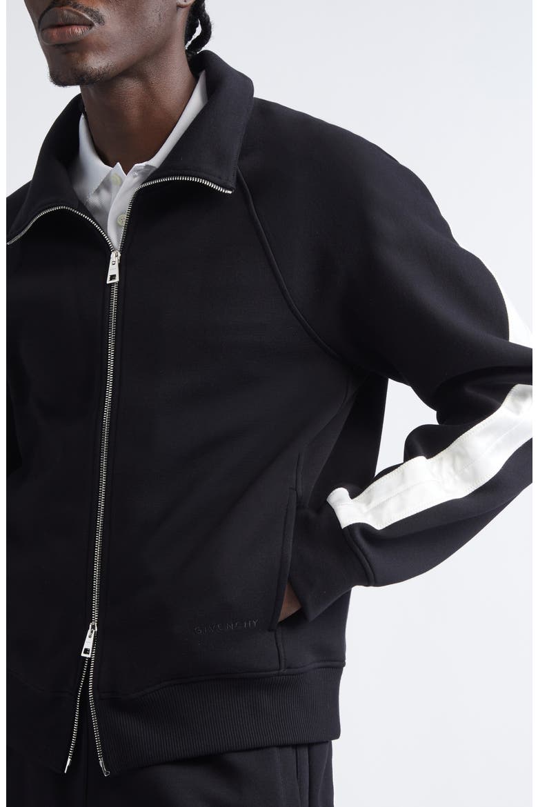 Scuba Knit Full Zip Track Jacket, Alternate, color, BLACK