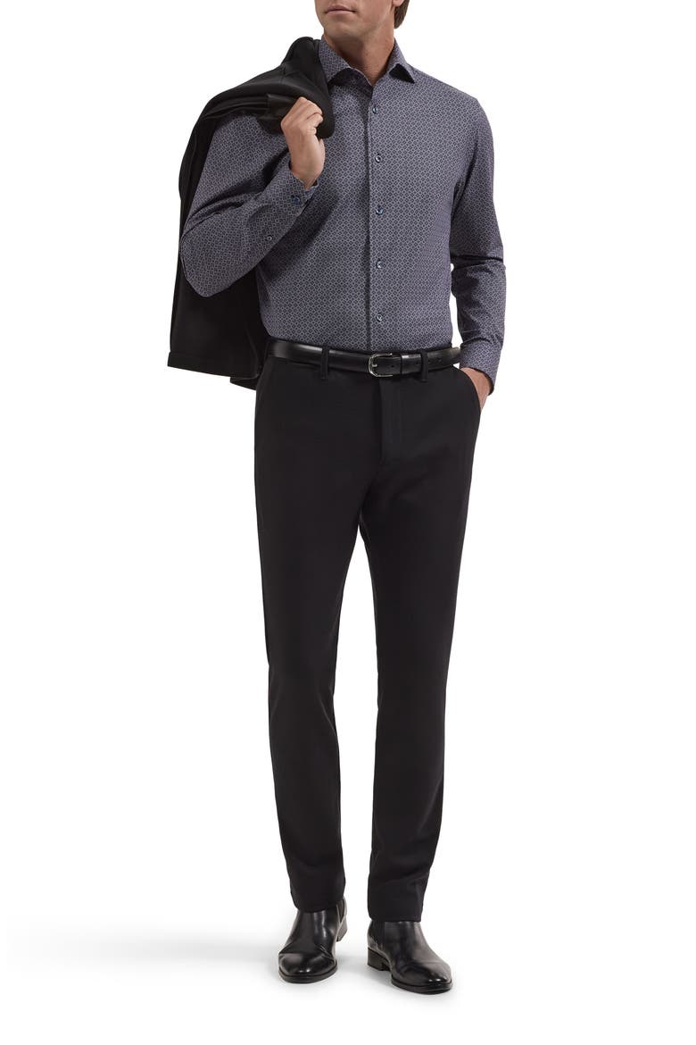 Devon OoohCotton Long Sleeve Button-Up Shirt, Alternate, color, NAVY