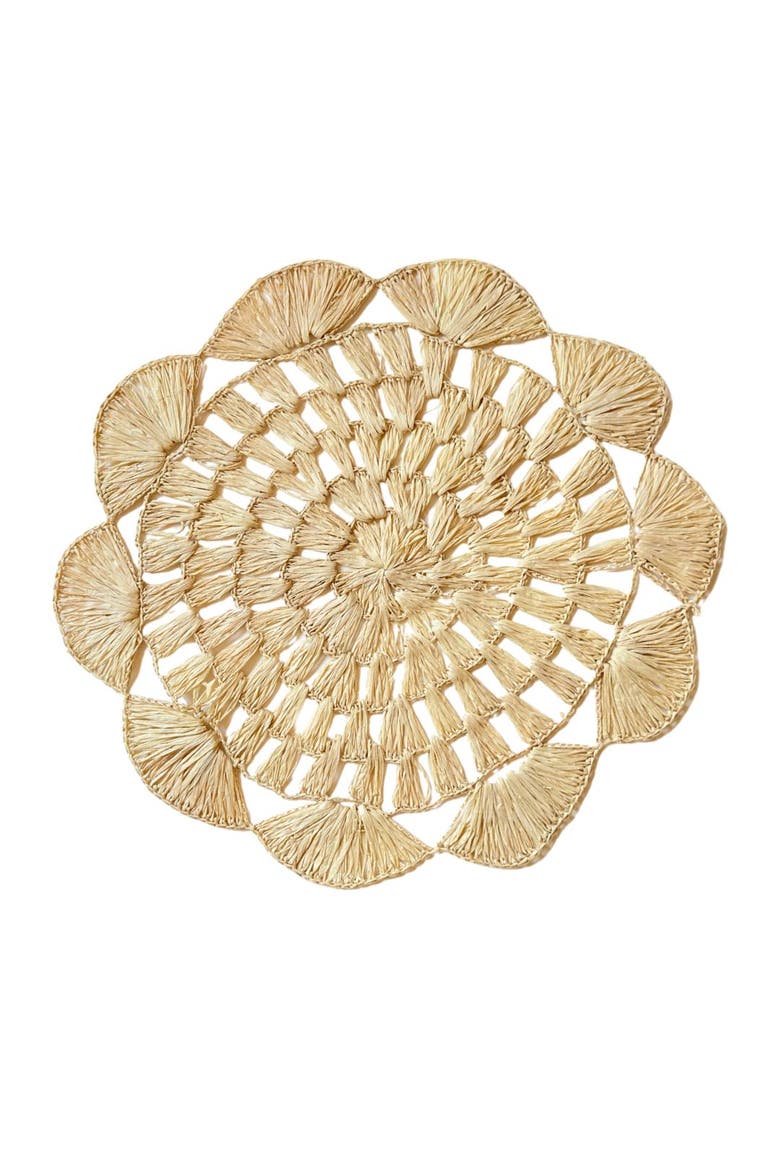 Leque Buriti Placemat, Main, color, Beige