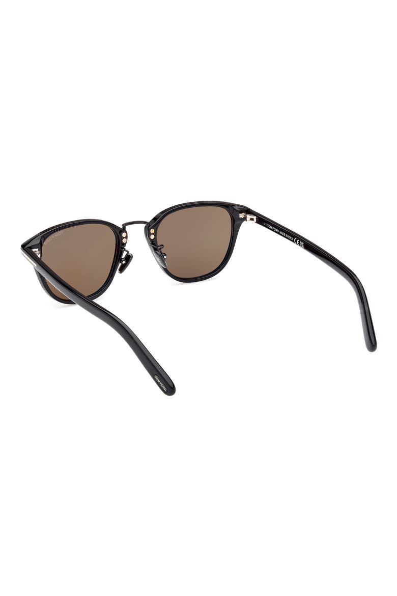 50mm Square Sunglasses, Alternate, color, SHINY BLACK / ROVIEX