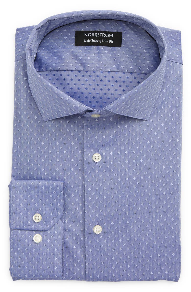 Nordstrom Tech-Smart Trim Fit Performance Dress Shirt, Alternate, color, 