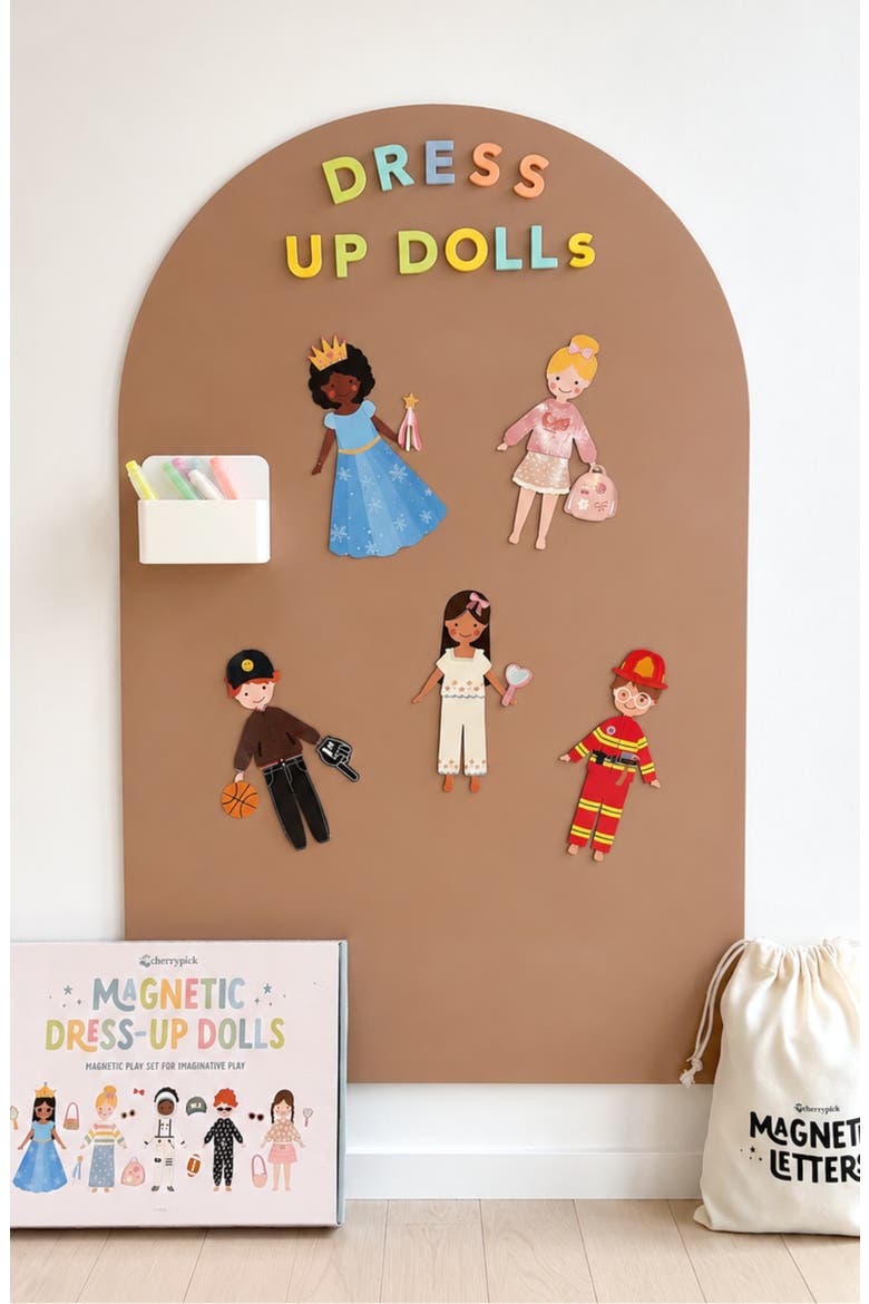 Magnetic Dress Up Dolls Play Set, Alternate, color, Pink