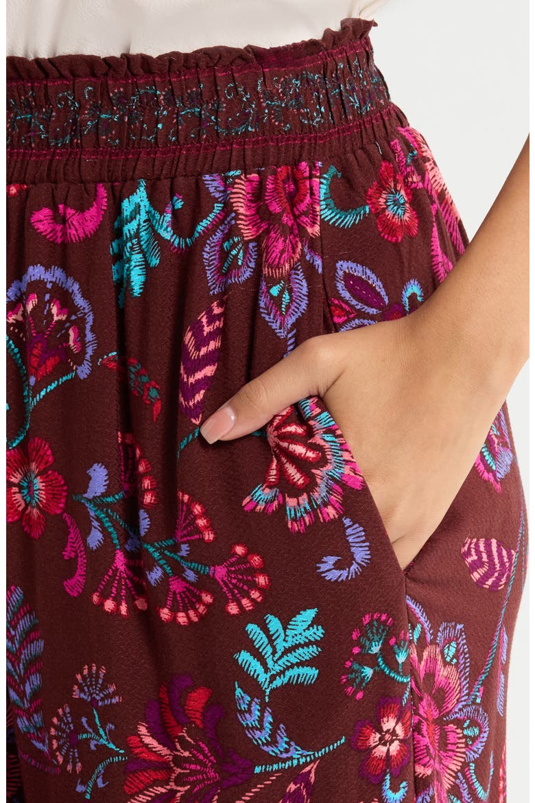 Tory Paisley Sofie Wide Leg Pants, Alternate, color, BURGUNDY-MULTI
