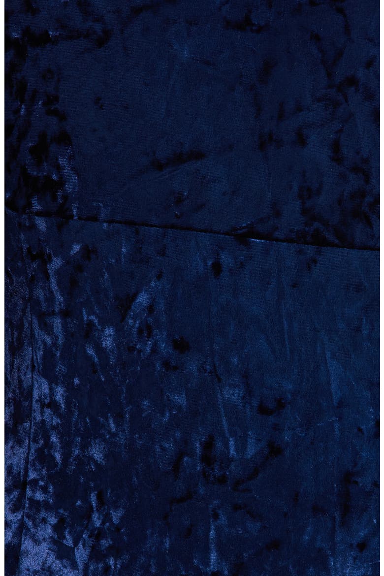 Crushed Velvet Ruched Cocktail Dress, Alternate, color, NAVY