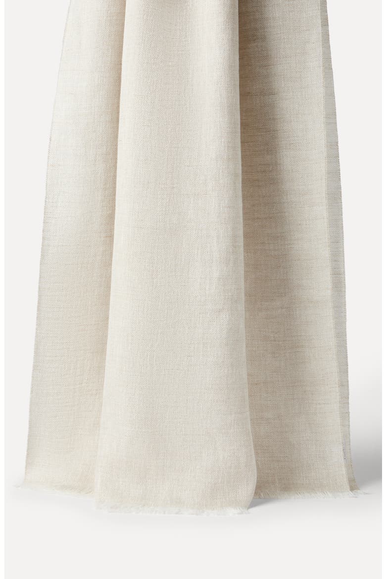 Sparkling linen scarf, Alternate, color, Beige