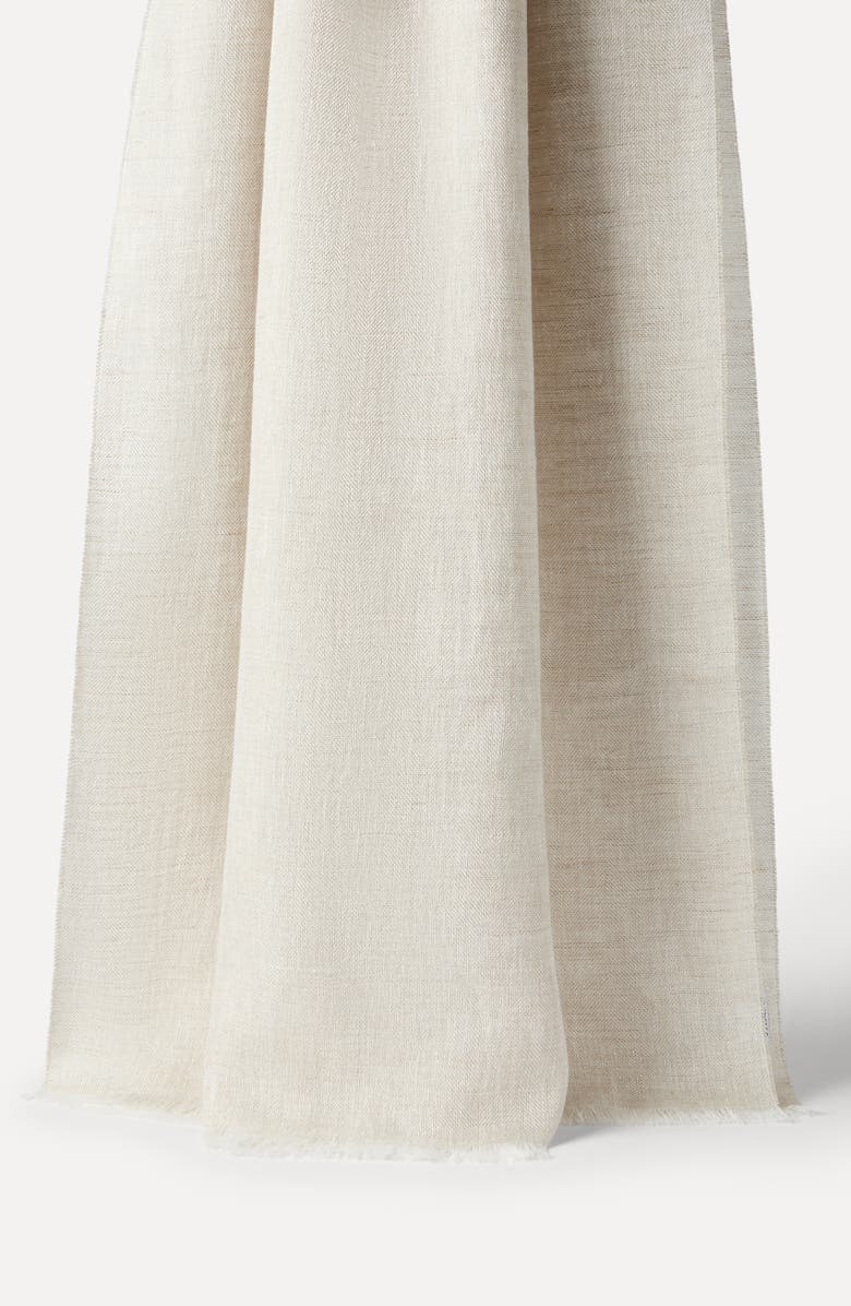 Brunello Cucinelli Sparkling linen scarf, Alternate, color, Beige