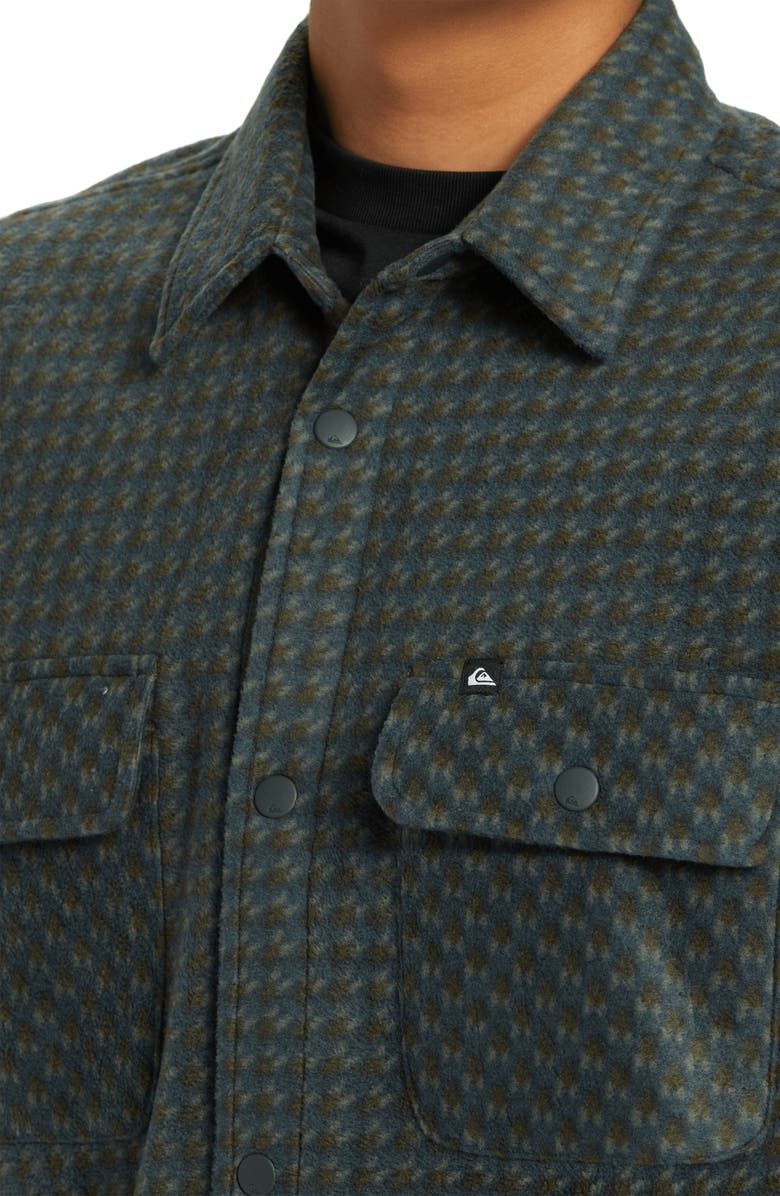 Quiksilver Surf Days Print Fleece Overshirt, Alternate, color, Urban Chic Print