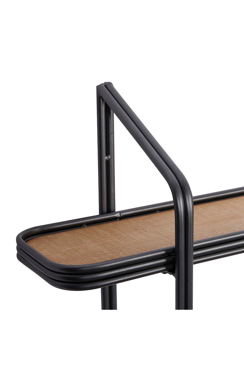 SONOMA SAGE HOME Rectangular Silver Metal And Wood 2-Tier Wall Shelf - 32" X 23", Alternate, color,