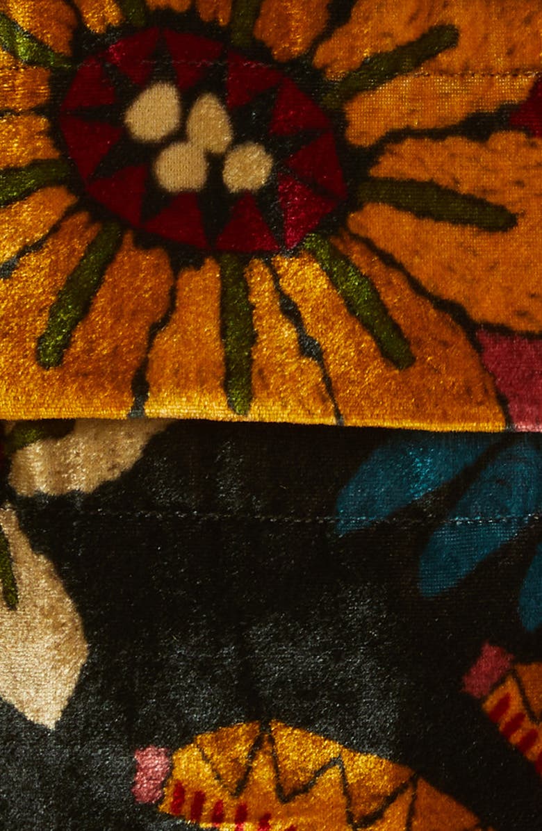 FARM Rio Macaw Floral Long Sleeve Velvet Dress, Alternate, color, 