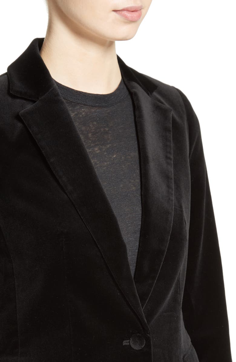 FRAME Stretch Velvet Blazer, Alternate, color,