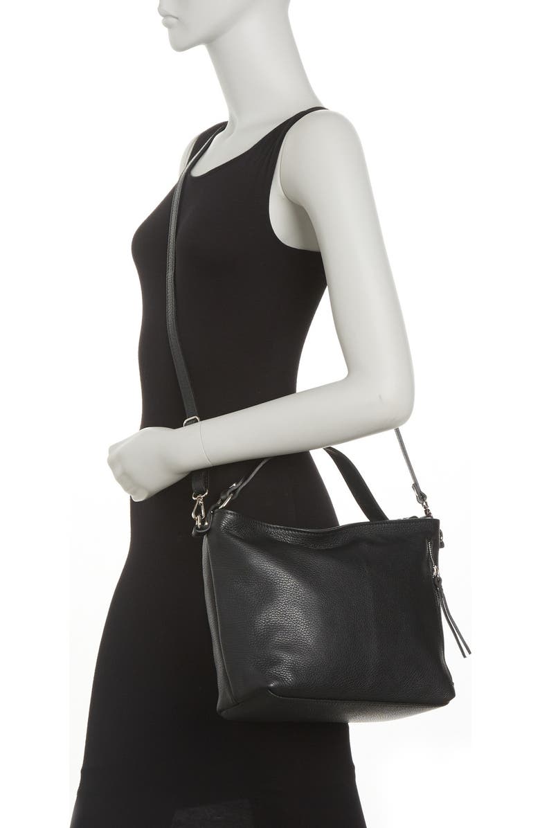 GIULIA MASSARI Leather Shoulder Bag, Alternate, color,
