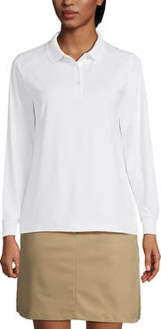 Lands' End School Uniform  Long Sleeve Rapid Dry Polo Shirt