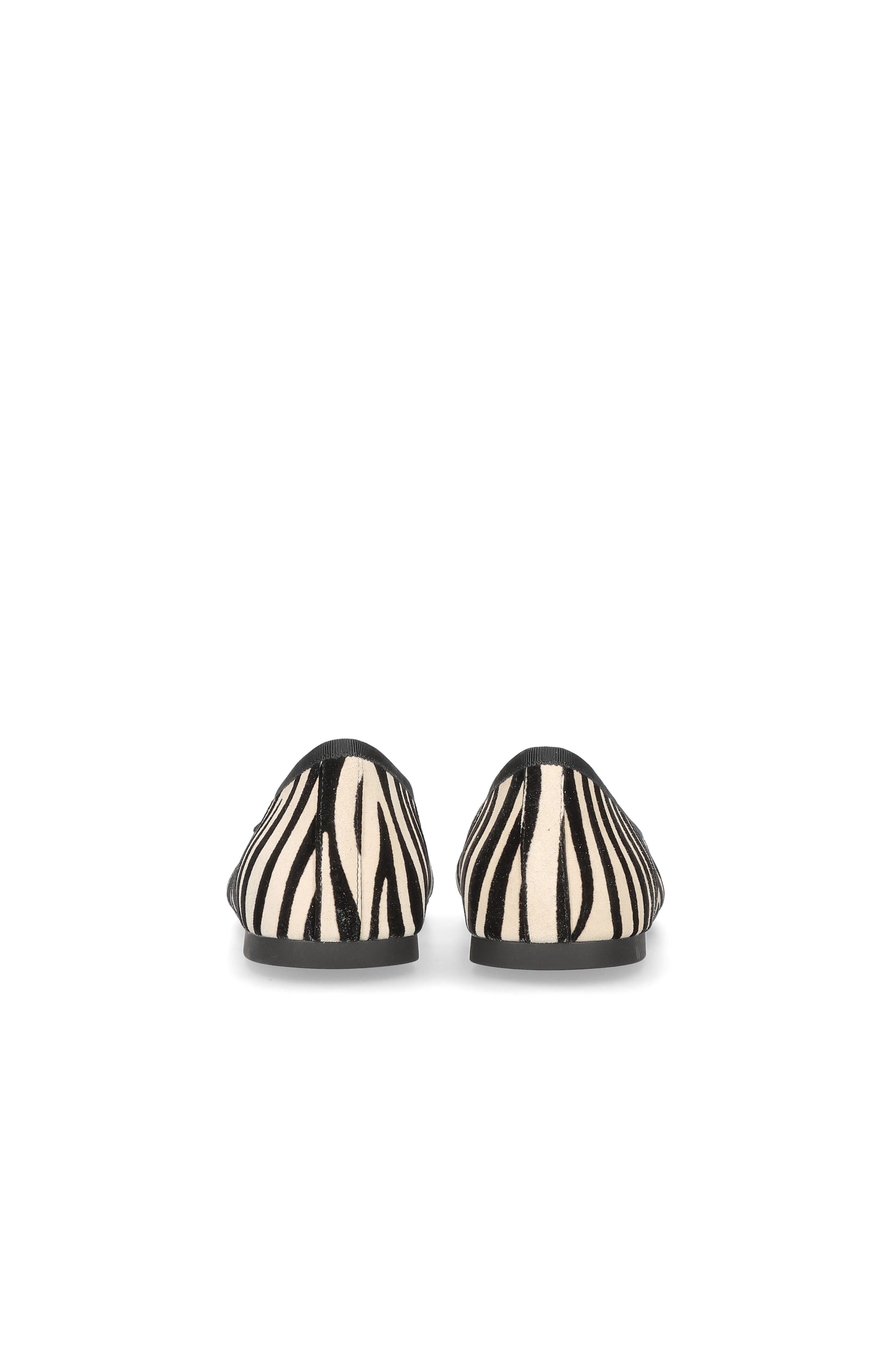 Pretty Ballerinas Round Toe Zebra Ballet Flat, Alternate, color, 