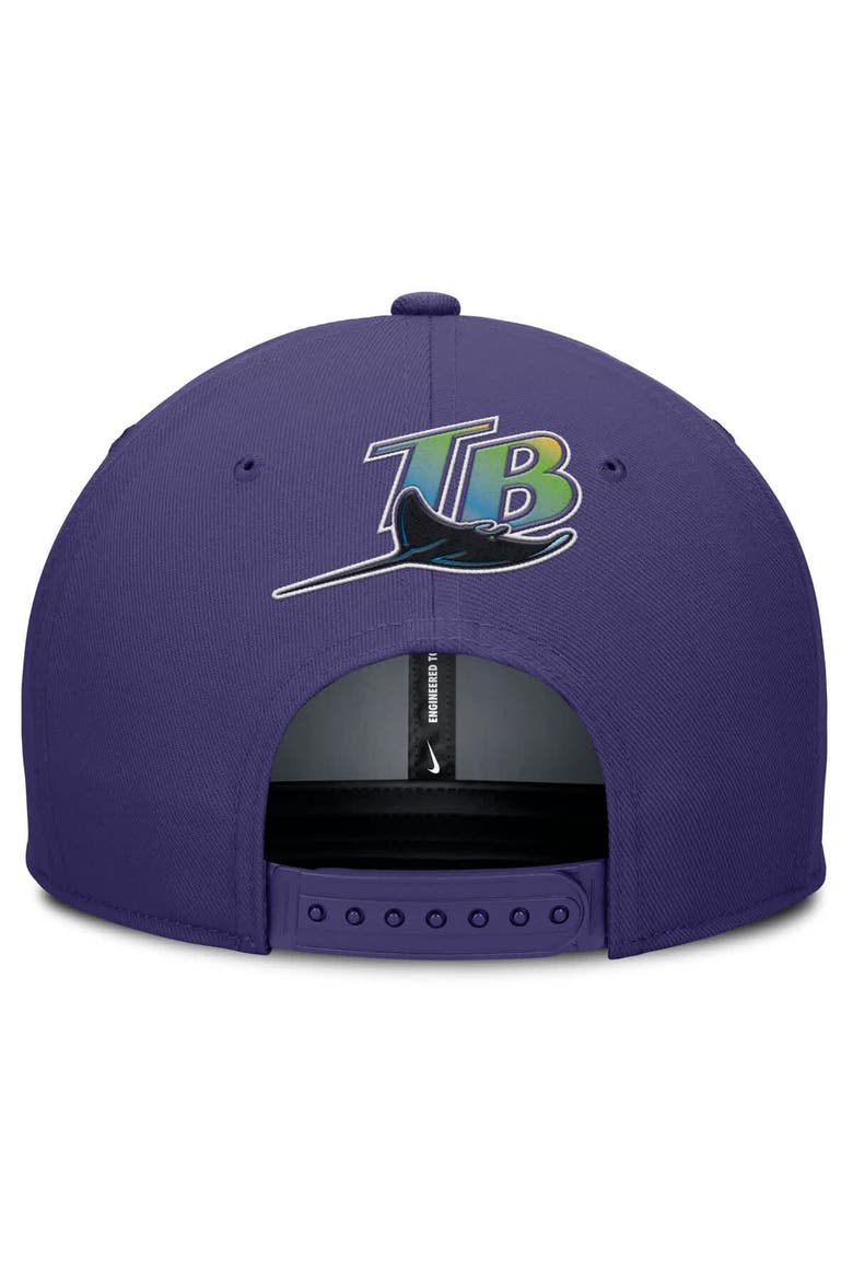 Men's Nike Gray/Purple Tampa Bay Rays Pro Performance Snapback Hat, Alternate, color, Gray