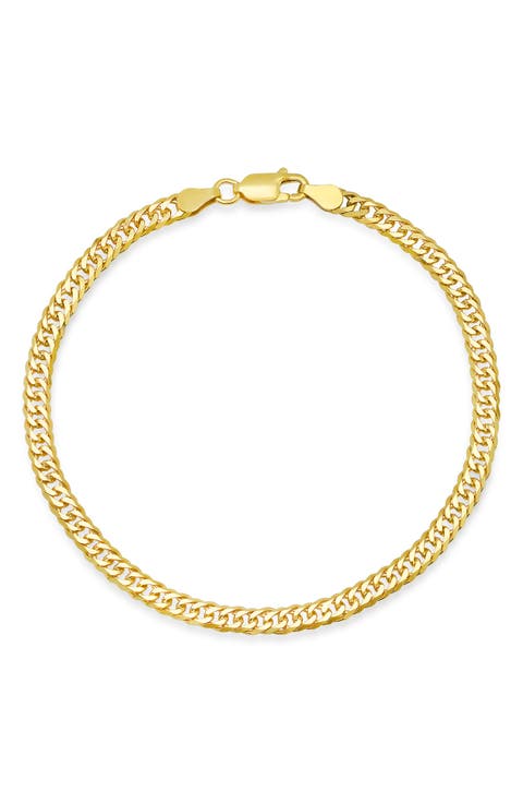 Men's Sterling Silver Italian Miami Cuban Double Curb Chain Necklace