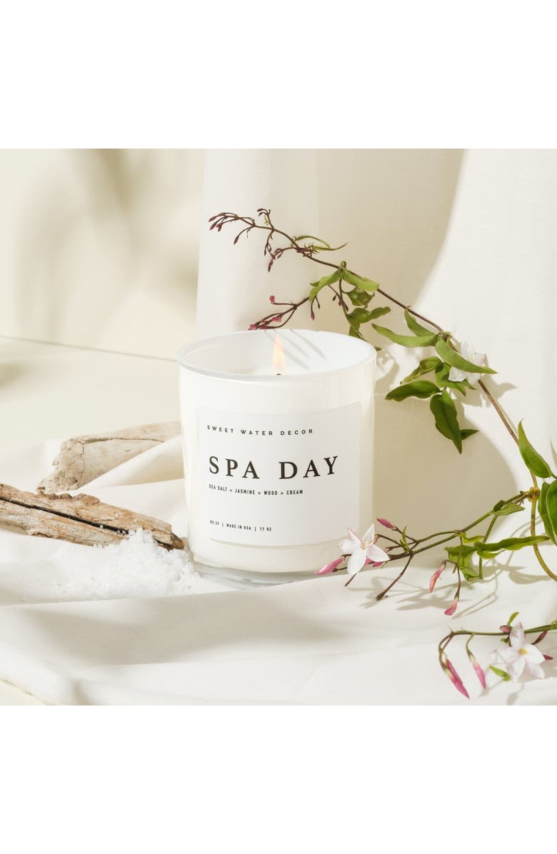SWEET WATER DECOR 11oz White Jar Candle - Spa Scents, Alternate, color, Spa Day