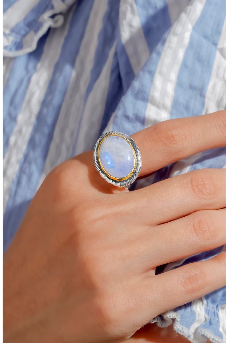Cabochon Cocktail Ring, Alternate, color, BLUE