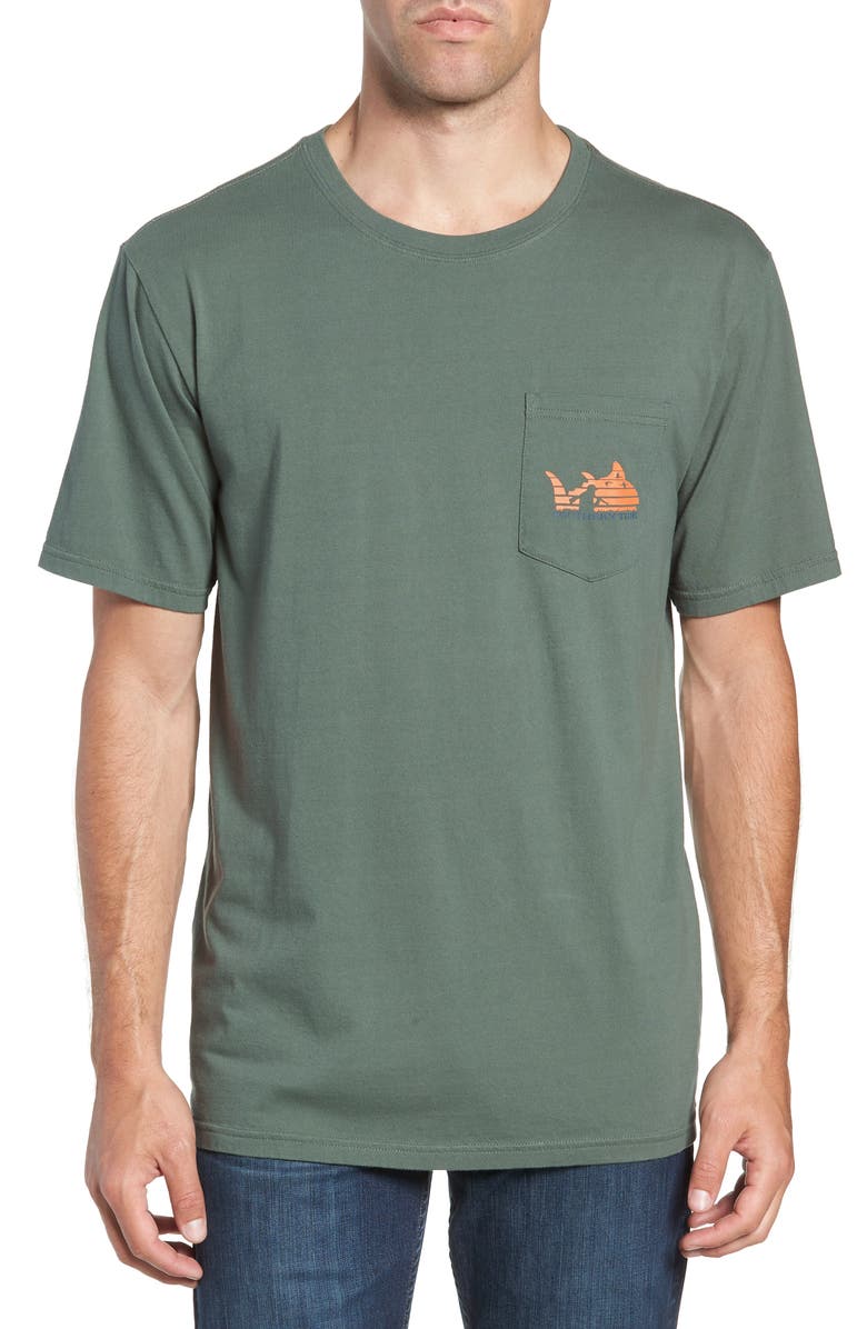 Southern Tide Sunset Graphic Pocket T-Shirt, Main, color, 