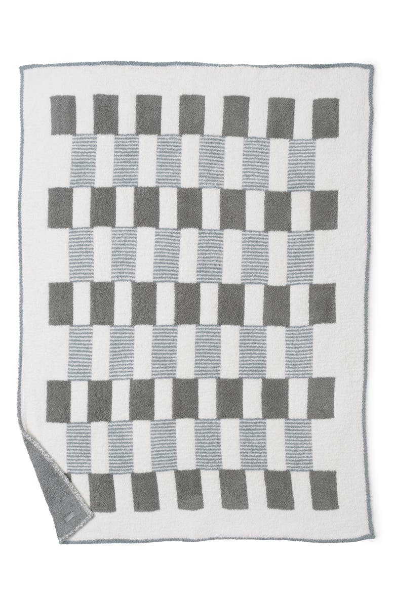 Barefoot Dreams<sup>®</sup> CozyChic<sup>®</sup> Tile Check Throw Blanket, Alternate, color, Eucalyptus Multi