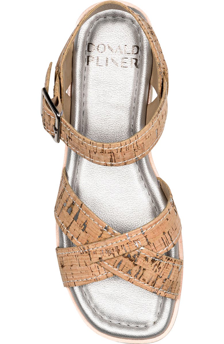 Donald Pliner Lug Sole Slingback Sandal, Alternate, color, Natural/ Silver