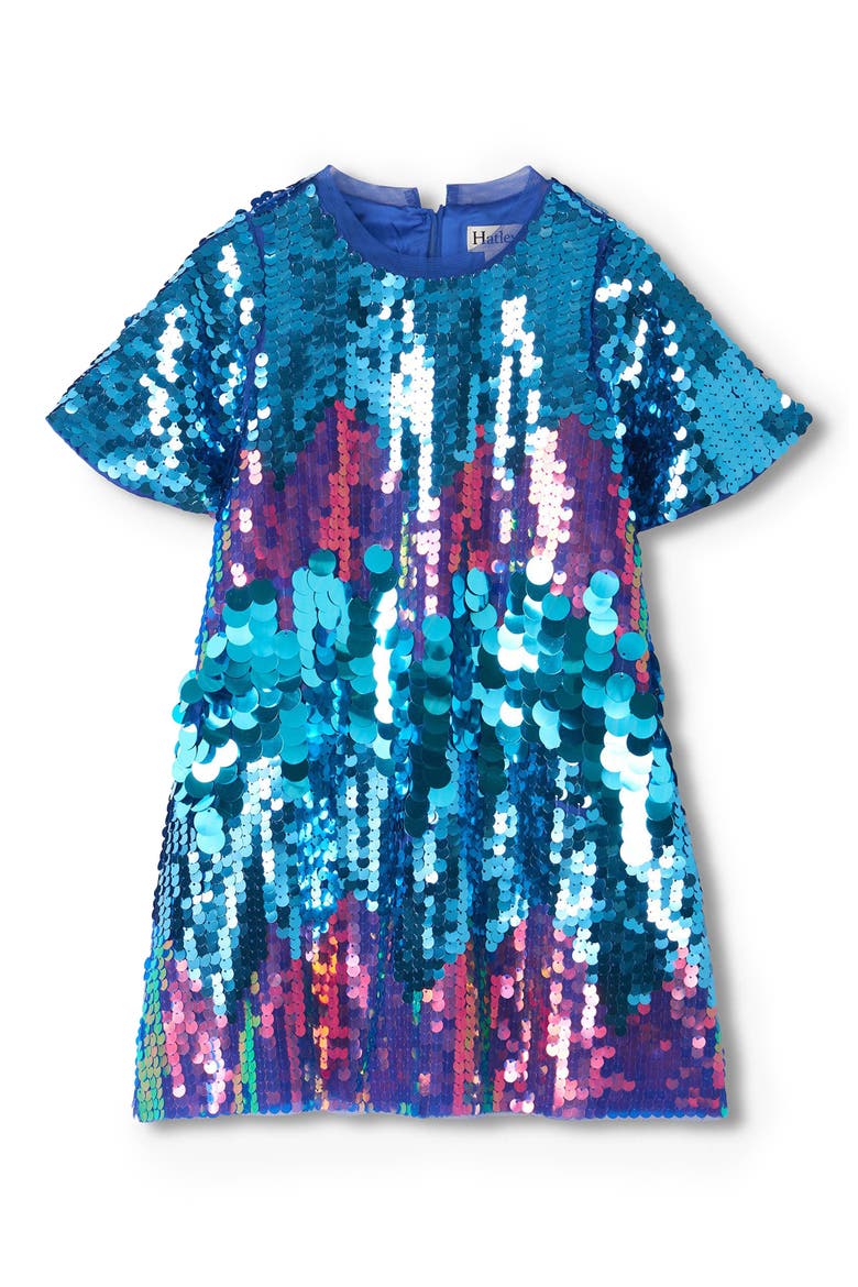 Kids' Enchanted Sequin Dazzler Dress, Main, color, BLUE