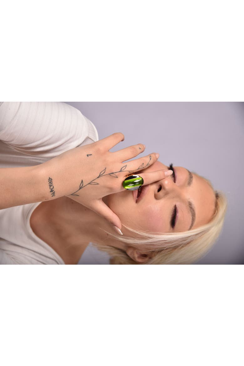 Ala Boundaries Peridot Ring, Alternate, color, Green & Black