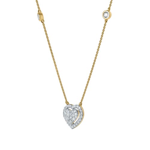 Luvmyjewelry Mira Heart Diamond Necklace