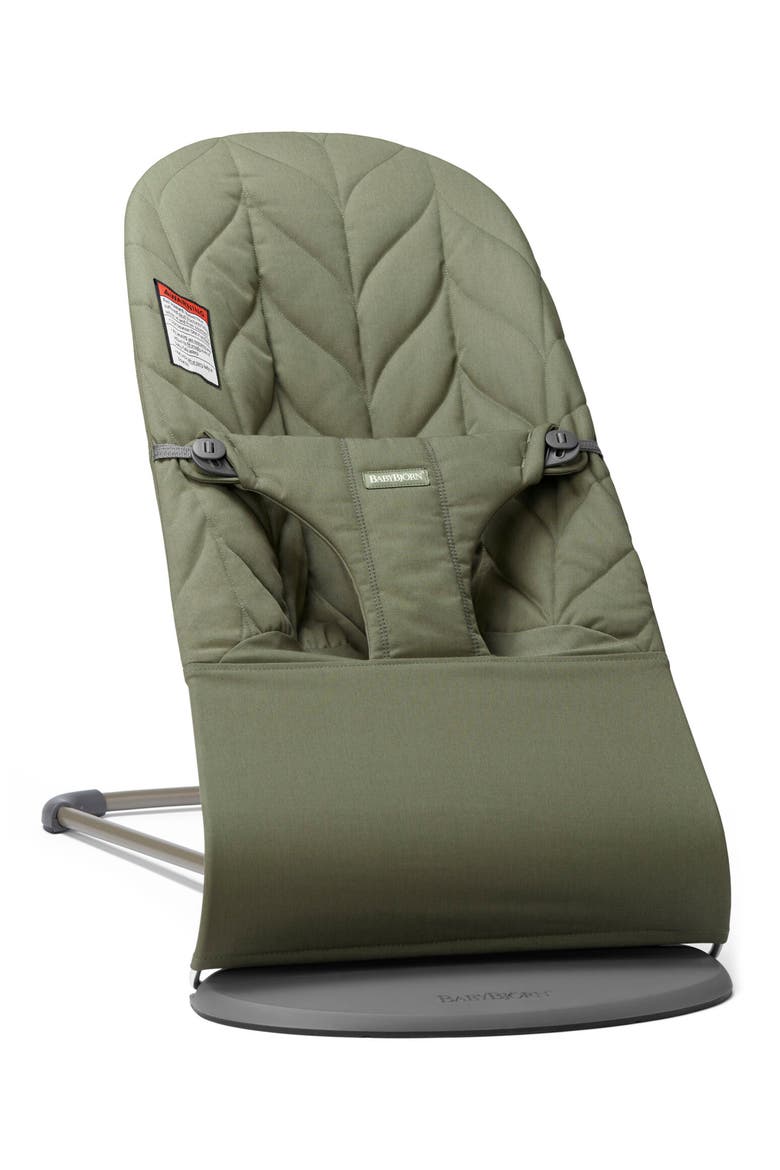 Bouncer Bliss Convertible Quilted Baby Bouncer, Main, color, DARK GREEN