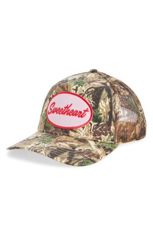 Kenzkustomz Sweetheart Trucker Hat In Multi