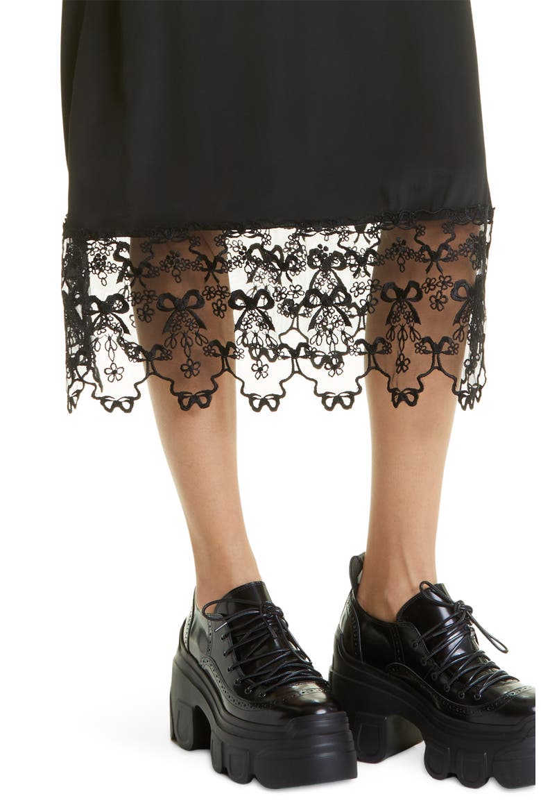 Lace Trim Slipdress, Alternate, color, BLACK