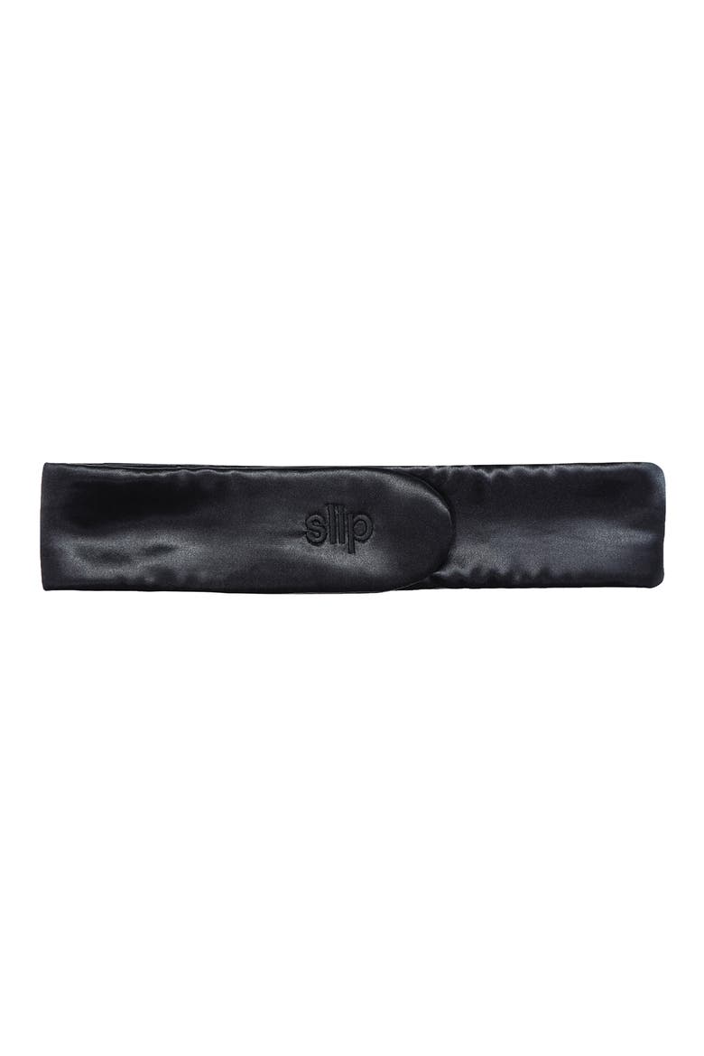 Pure Silk Glam Hair Band, Main, color, BLACK