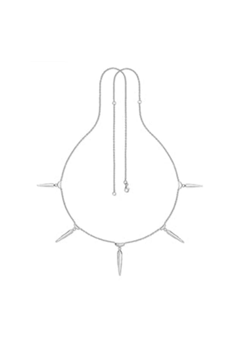 Lucy Quartermaine Multi Icicle Long Necklace Sterling Silver Adjustable, Main, color, Sterling Silver