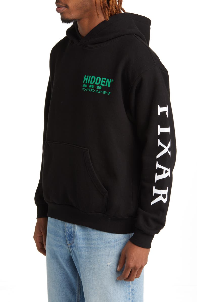 Hidden x Disney 'WALL-E' Circle Fleece Graphic Hoodie, Alternate, color, 