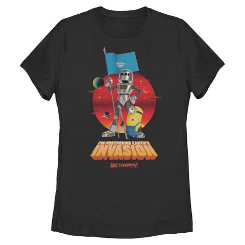 Junior's Minions & Monsters I'm Postponing Earth's Invasion  Graphic T-Shirt