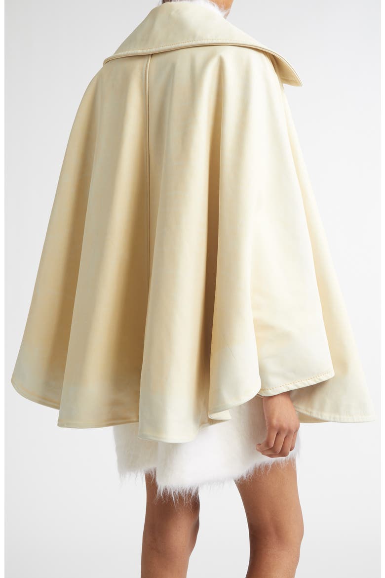 Printed Calfskin Leather Cape, Alternate, color, LIGHT TOPAZ