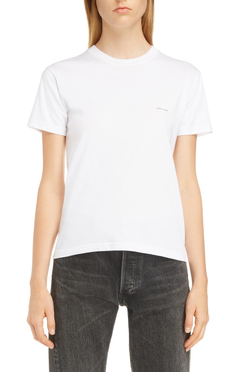 Balenciaga Small Logo Tee, Main, color, 