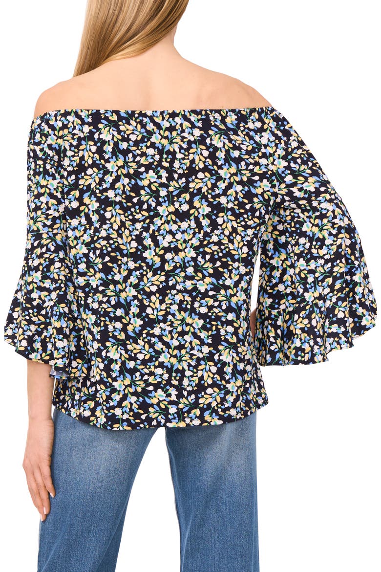 Off the Shoulder Flutter Sleeve Top, Alternate, color, CLASSIC NAVY