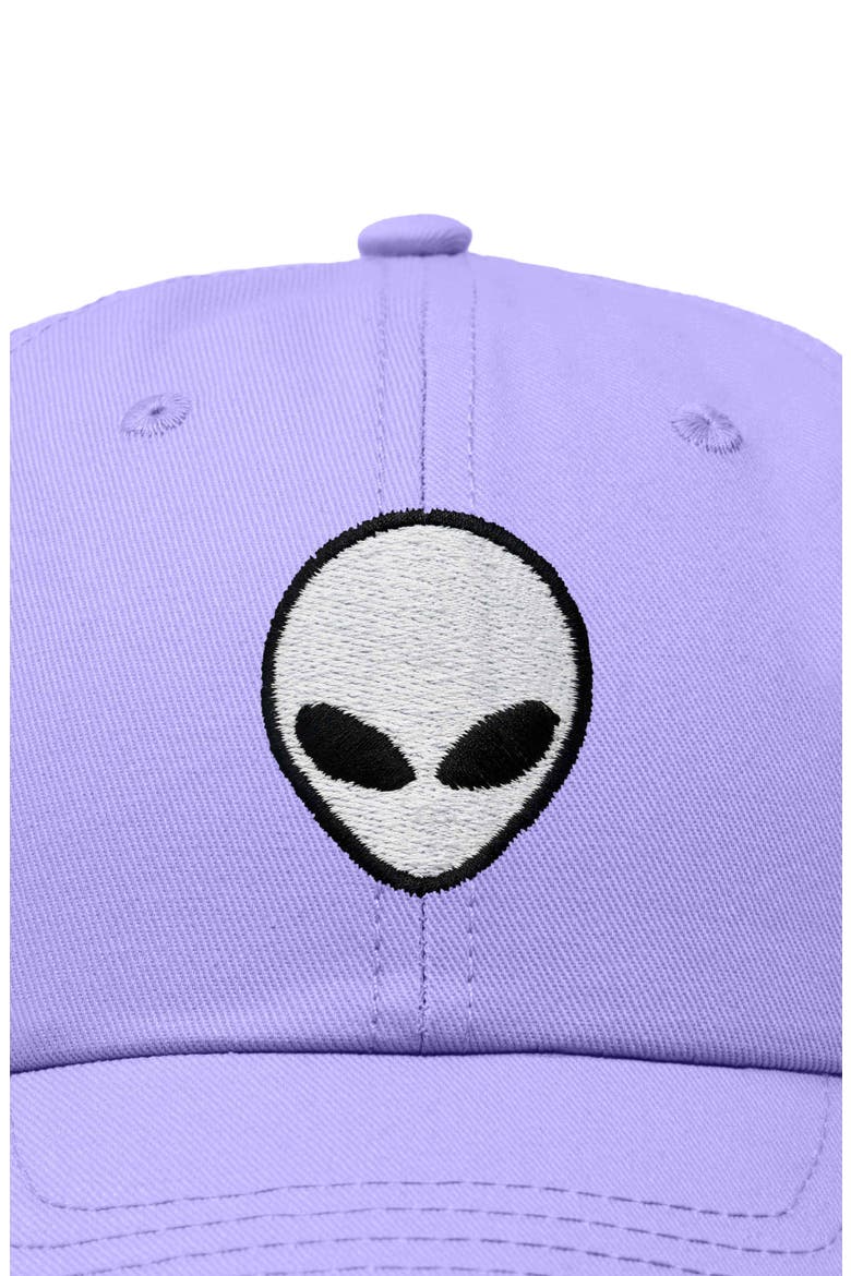 Alien Embroidered Classic Dad Cap, Alternate, color, Lavender