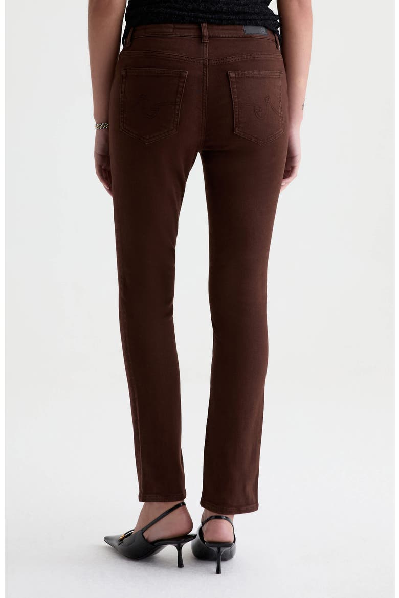 Mari Mid Rise Slim Straight Leg Jeans, Alternate, color, WOOD BROWN