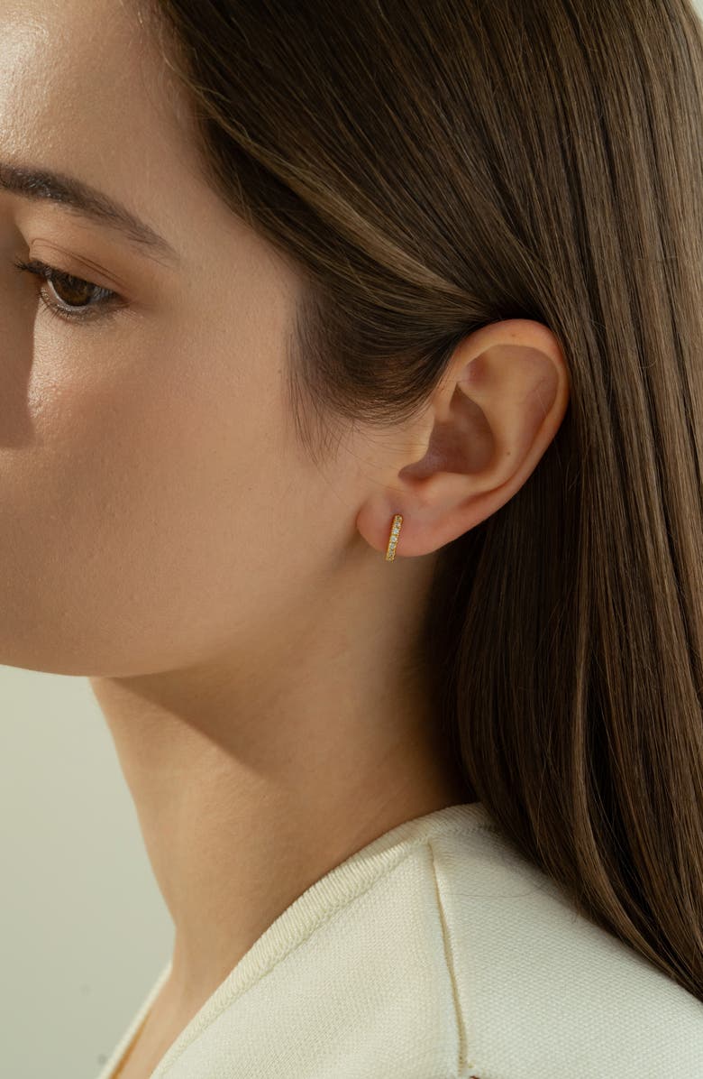 Bearfruit Jewelry Sterling Silver 18k Gold Plated Ophelia Huggies Holiday Gift Idea, Alternate, color, Gold