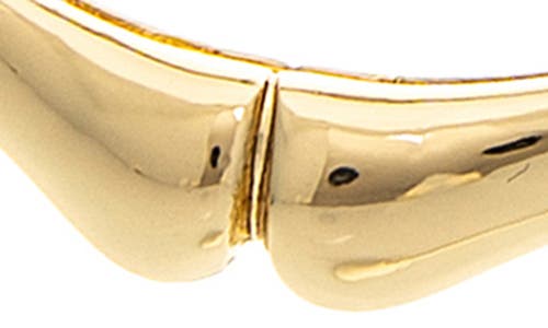 Rivka Friedman 18k Gold Clad Bamboo Shape Hoop Earrings In Gold