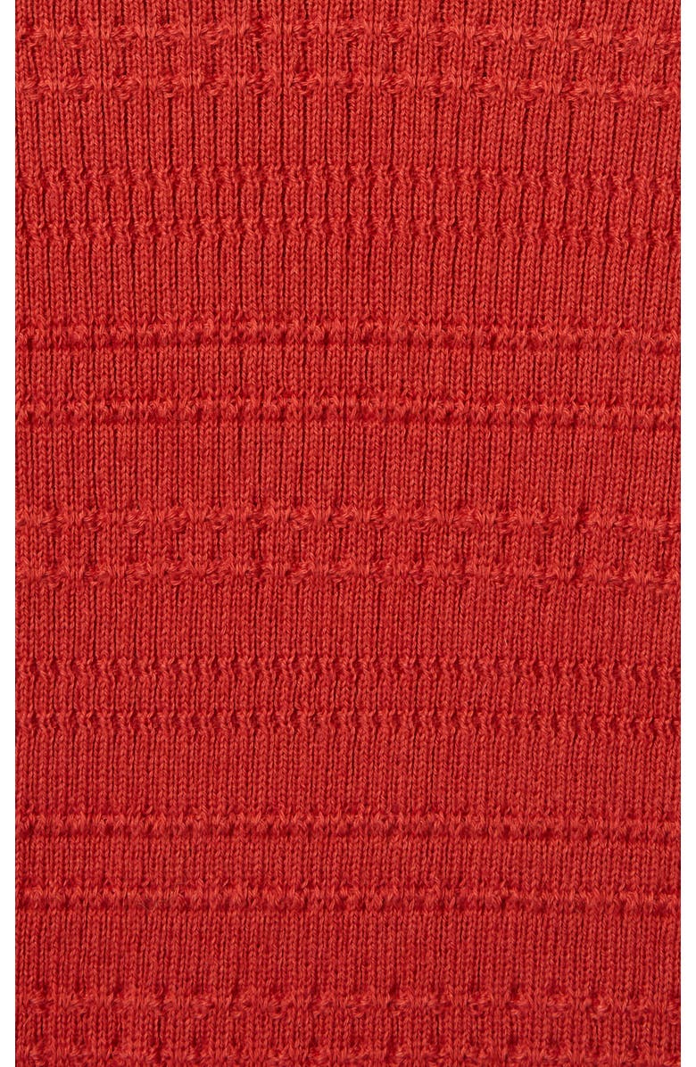 La DoubleJ Picket Polo Top, Alternate, color, Solid Terra