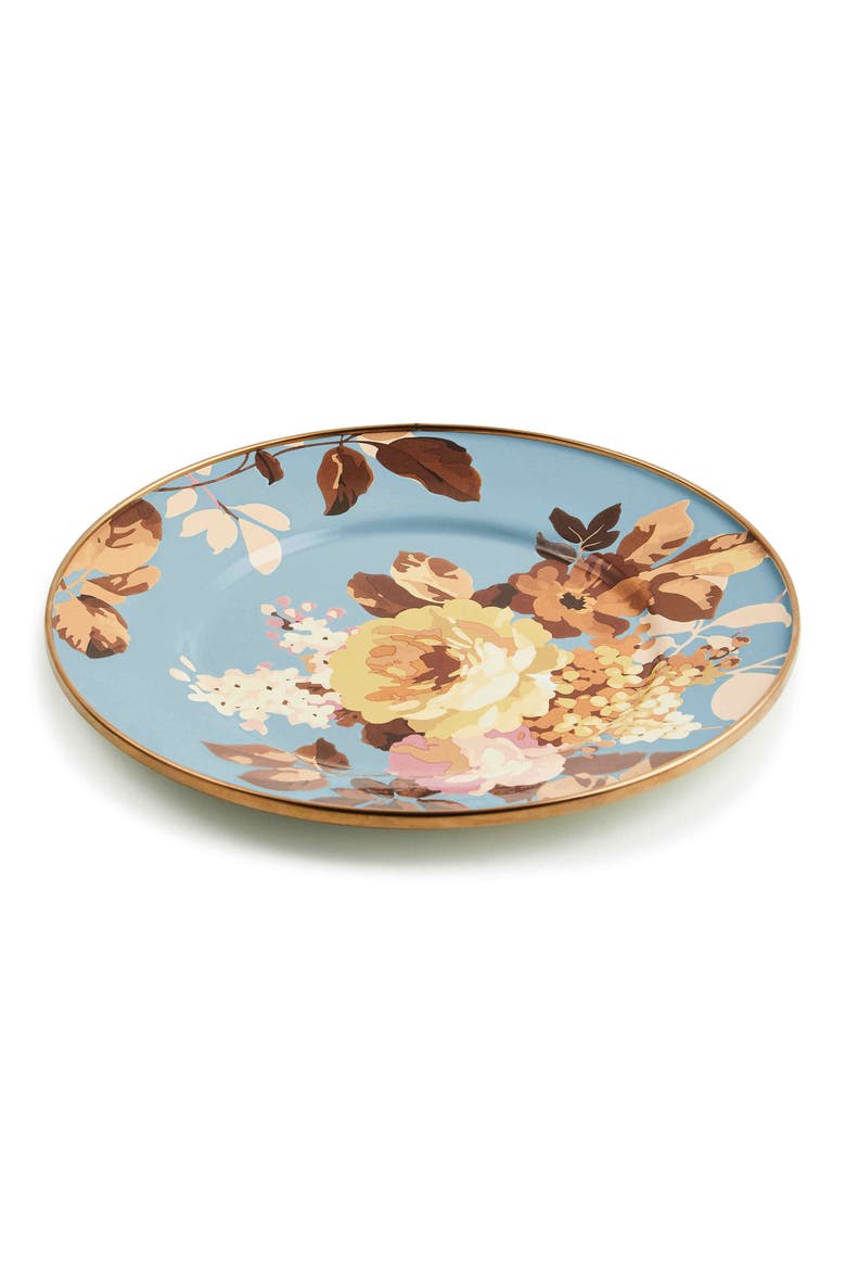 Wild Rose Slate Salad Plate, Main, color, BLUE